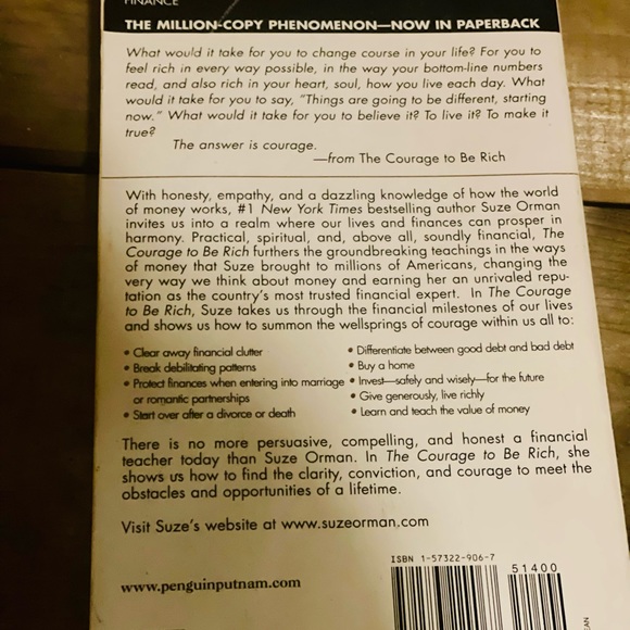 “Suze Orman The Courage To Be Rich” Book - Picture 2 of 5